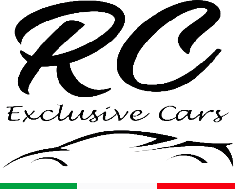 Un logo per auto RC esclusive cars con il disegno di un'auto su sfondo bianco.