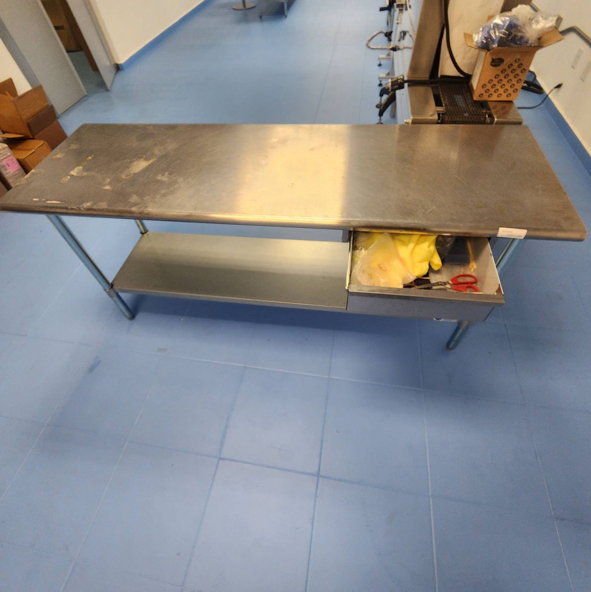 Lot 109 - Stainless Steel Work Table with Shelf