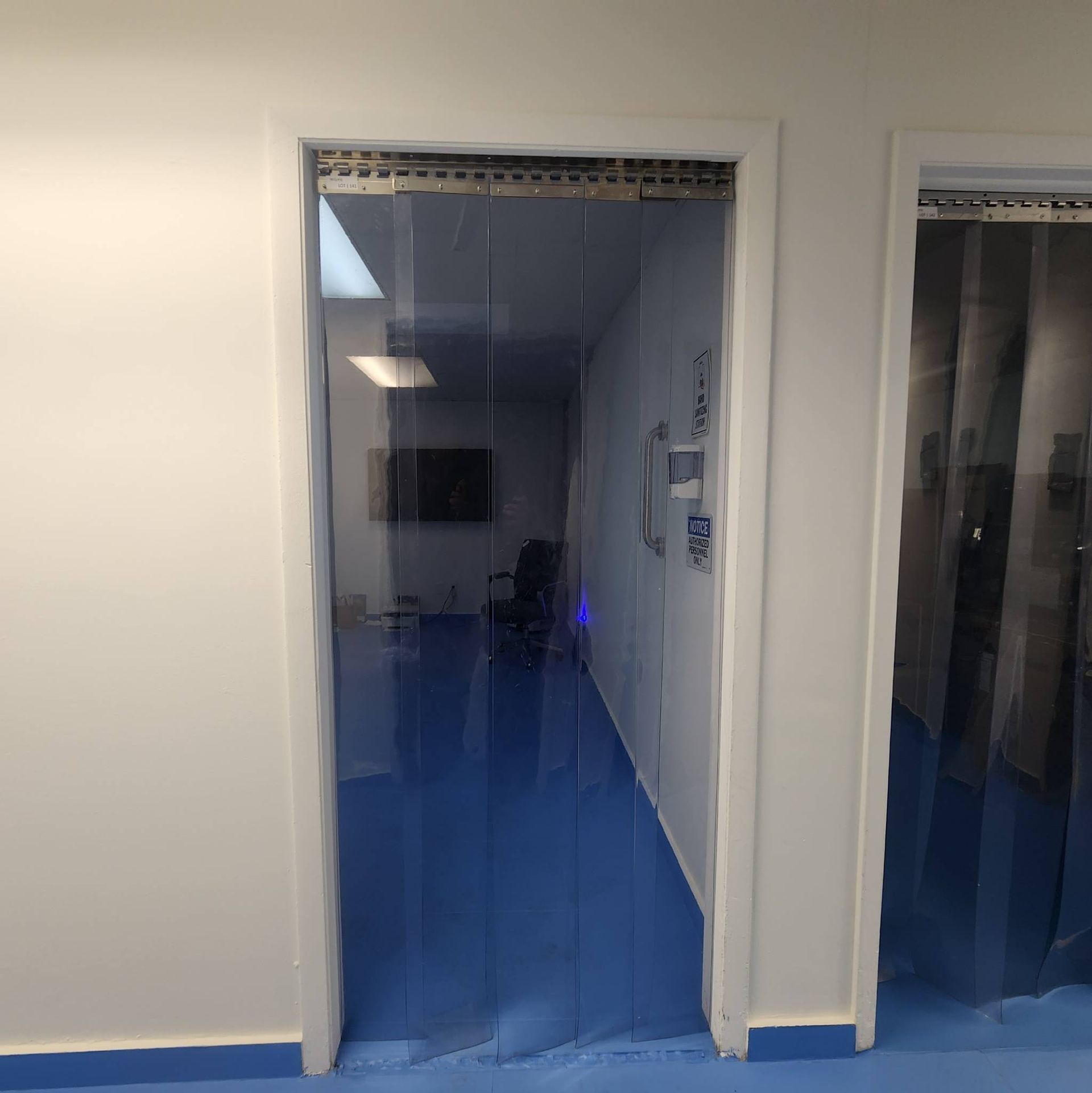 Lot 141 - PVC Strip Curtain with Stainless Steel Mounting Bracket