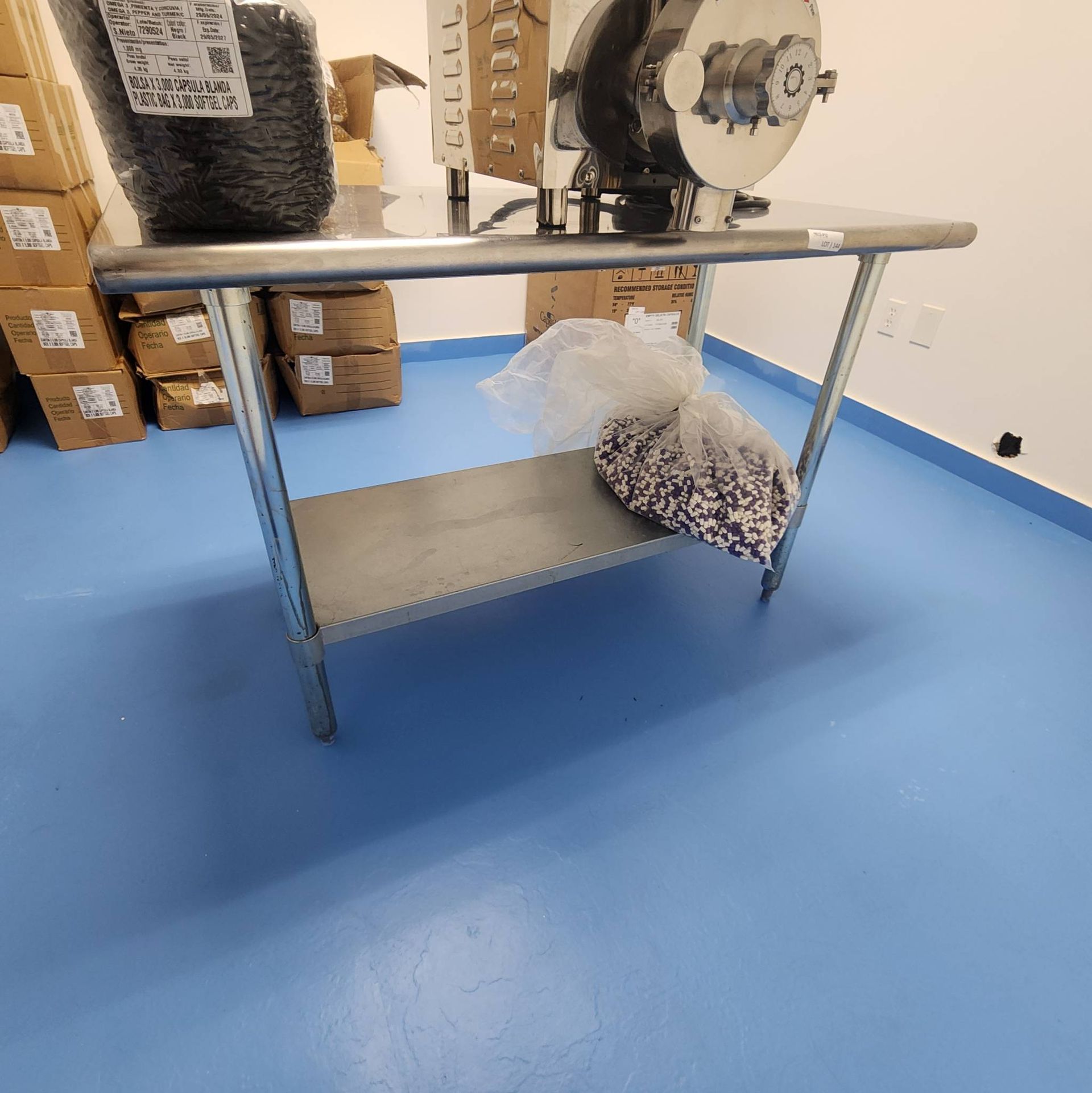 Lot 144 - Stainless Steel Utility Table With Shelf