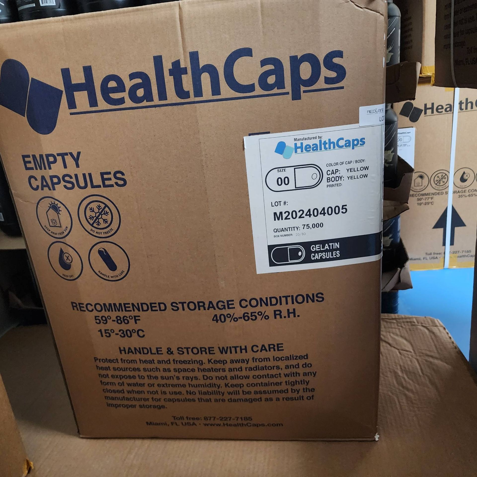 Lot 167 - HealthCaps Gelatin Capsules, Open Box