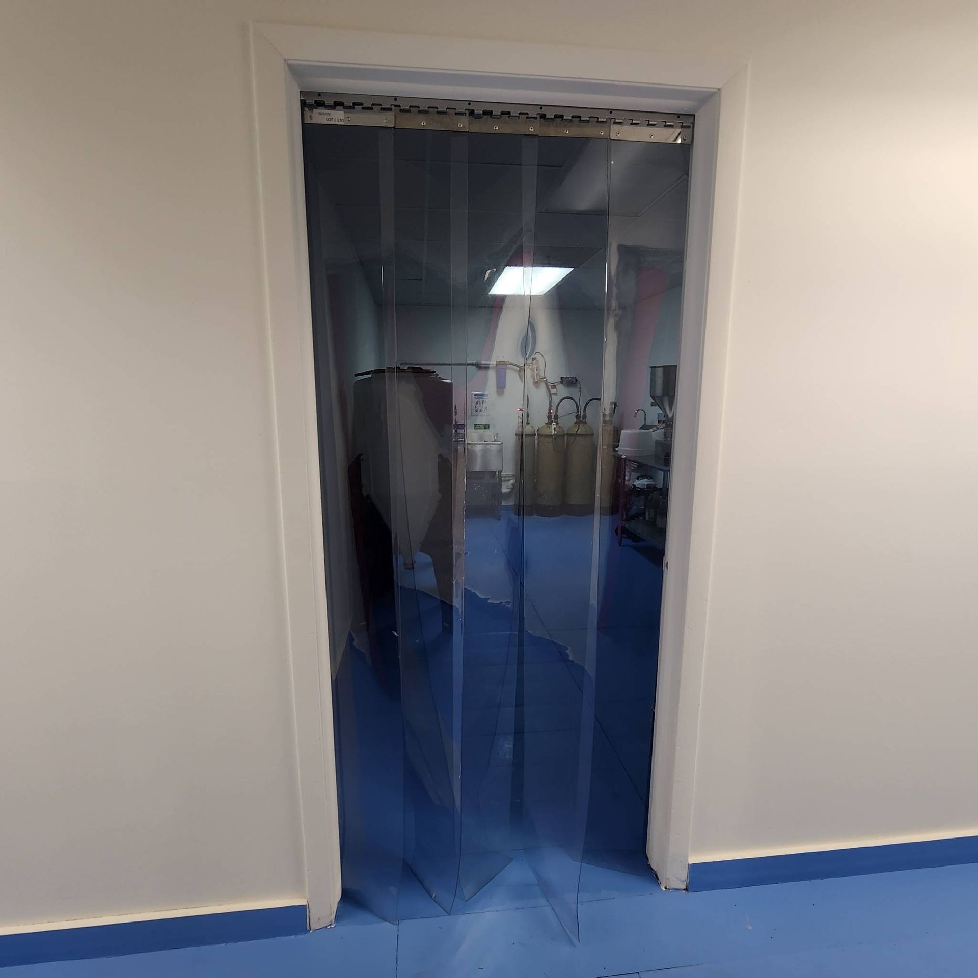Lot 170 - PVC Strip Curtain With Stainless Steel Mounts