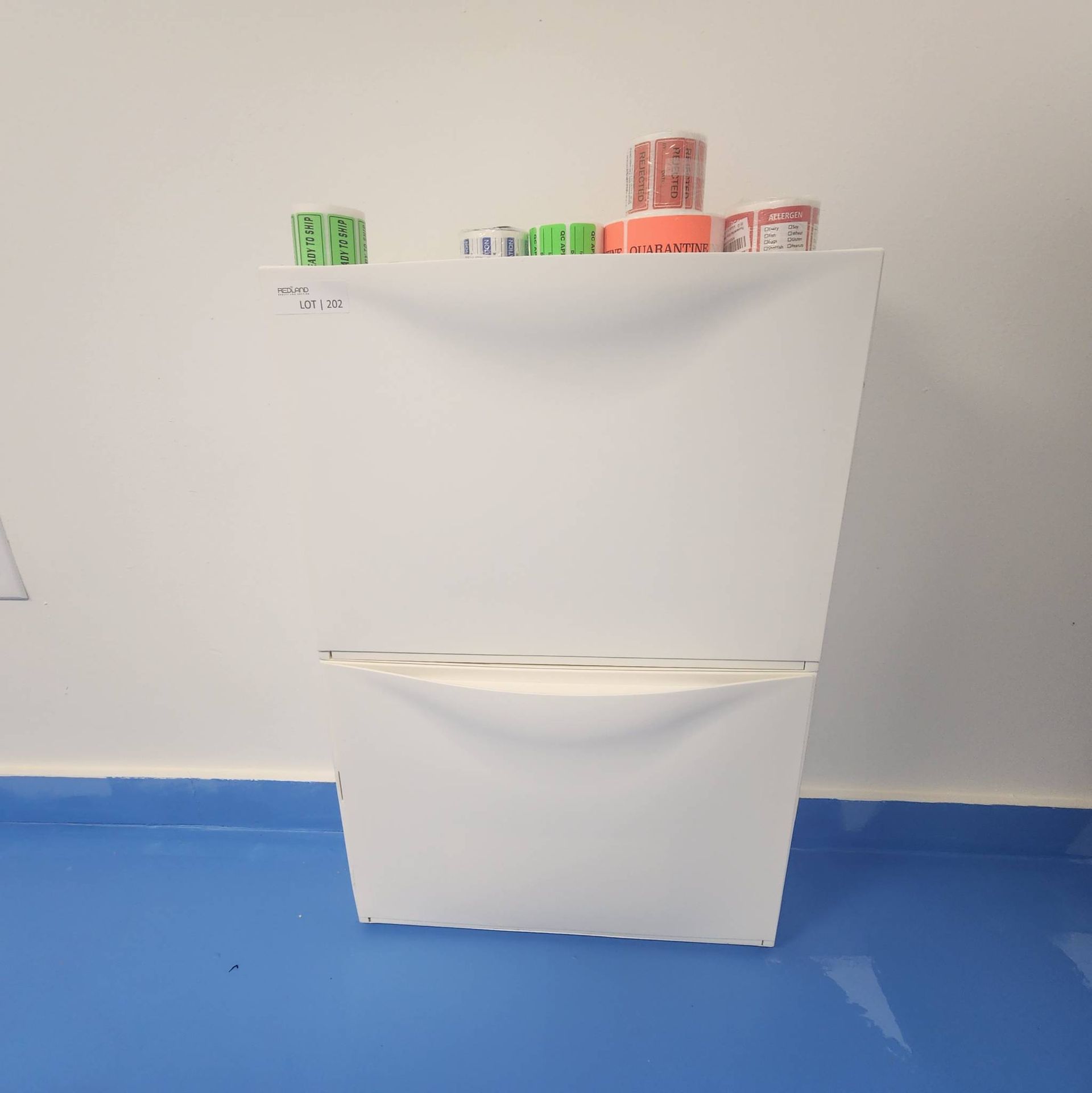 Lot 202 - Two-Drawer White Storage Unit