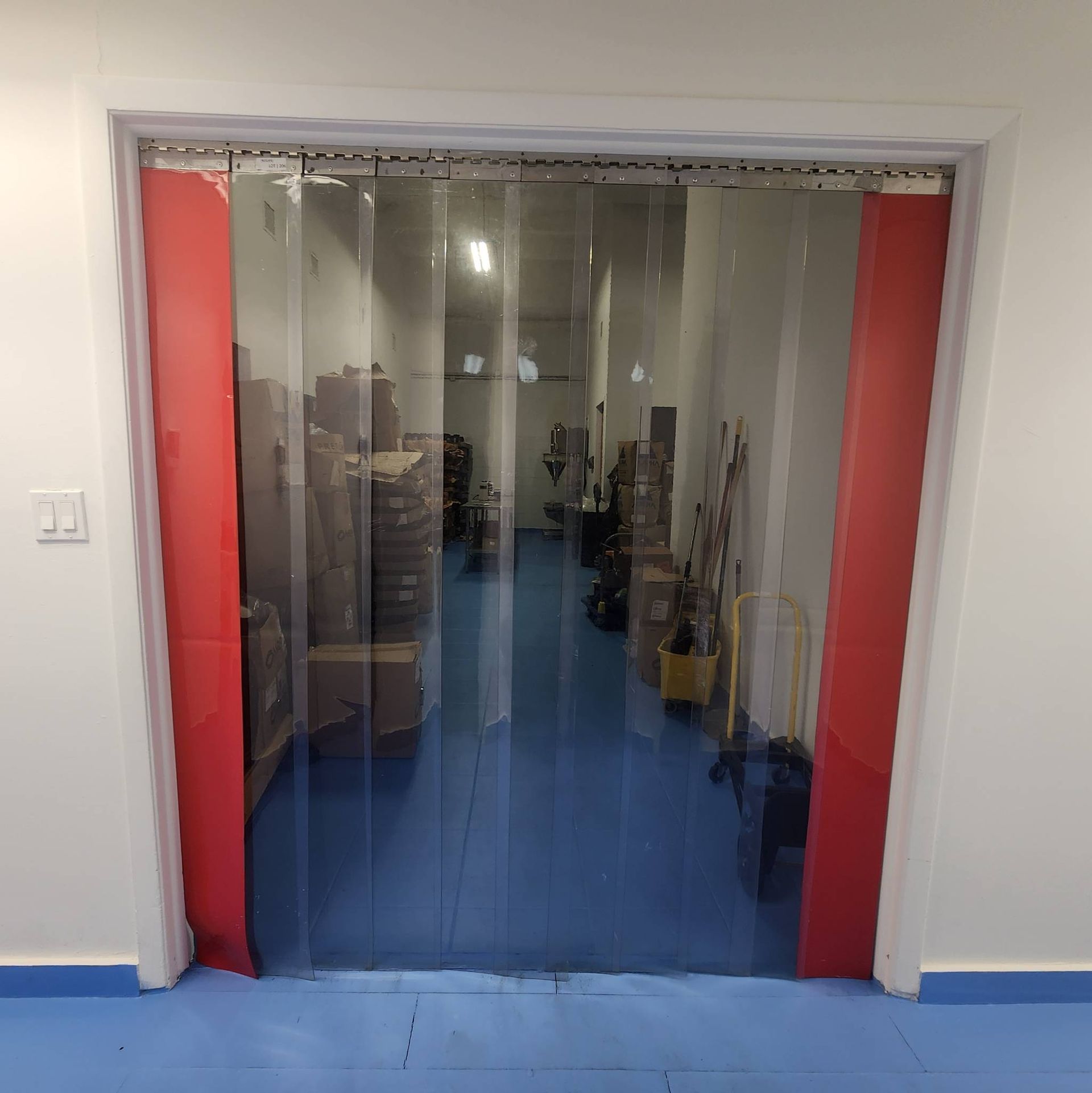 Lot 206 - PVC Strip Curtain with Stainless Steel Mounts