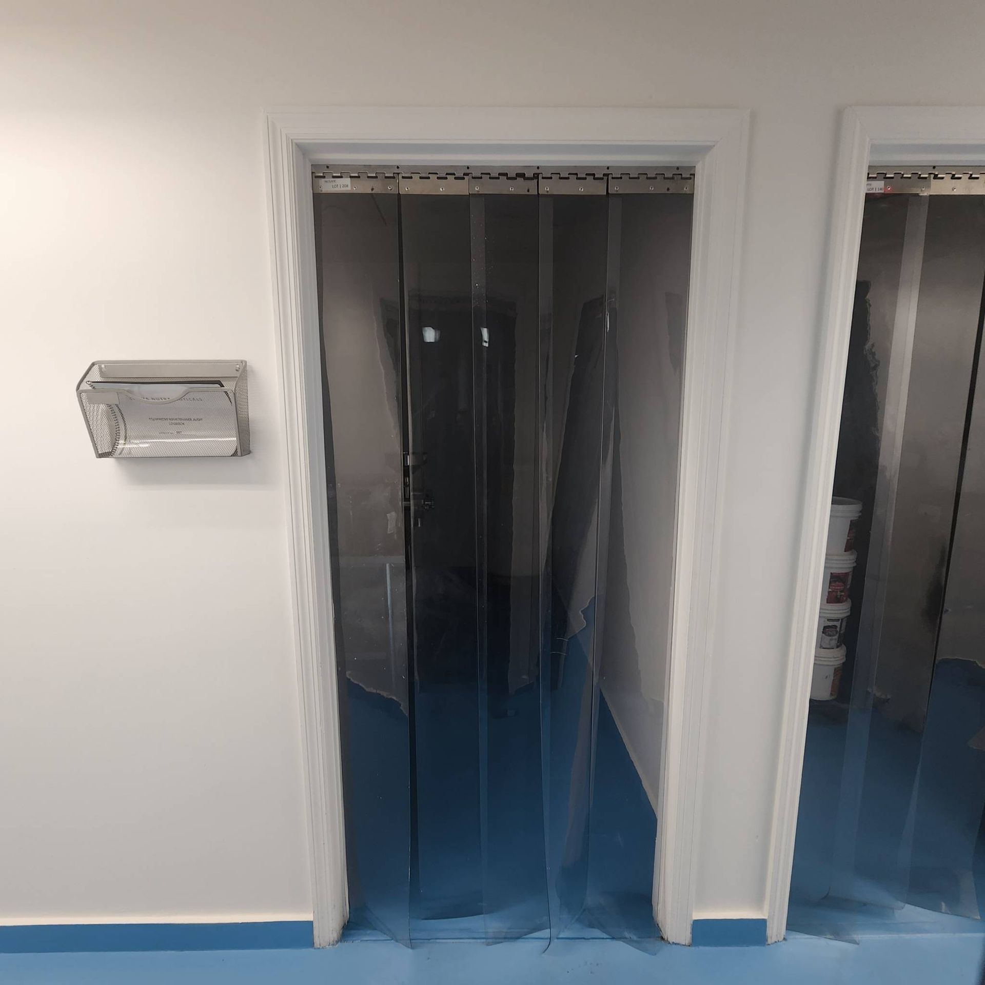 Lot 208 - PVC Strip Curtain with Stainless Steel Mounts