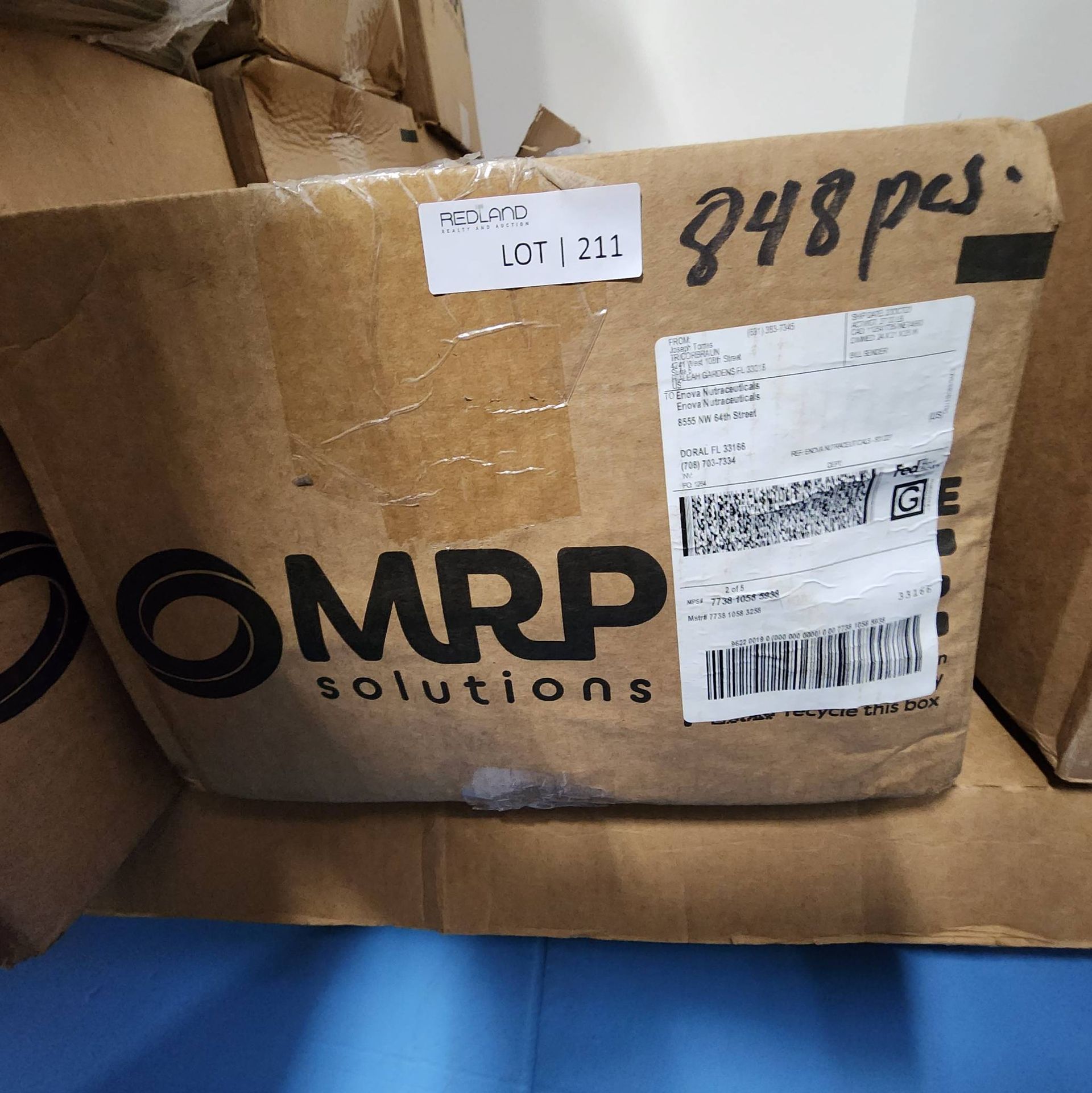 Lot 211 - 848 MRP Solutions Plastic Caps