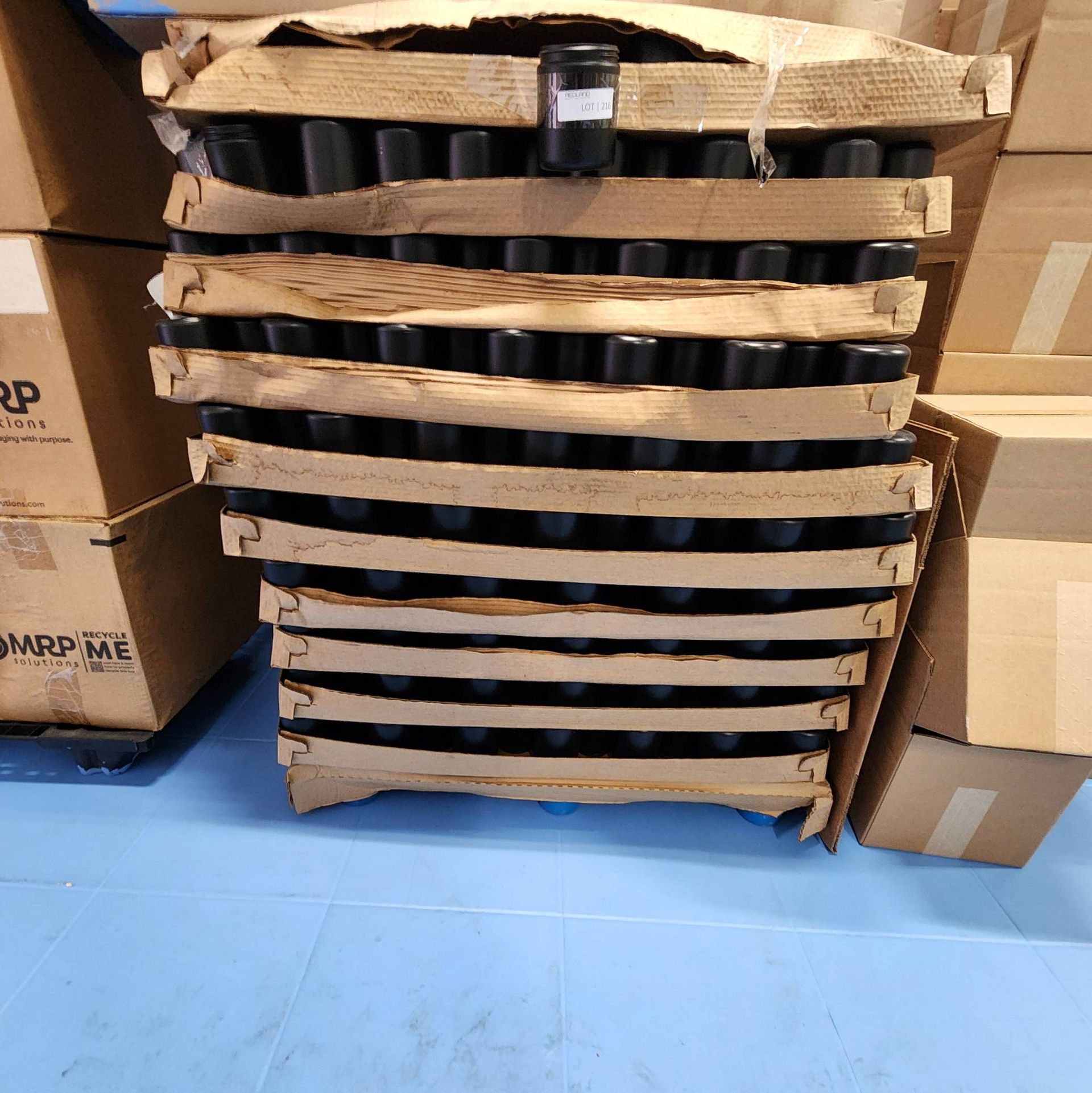 Lot 216 - Bulk Lot of Black Plastic Containers