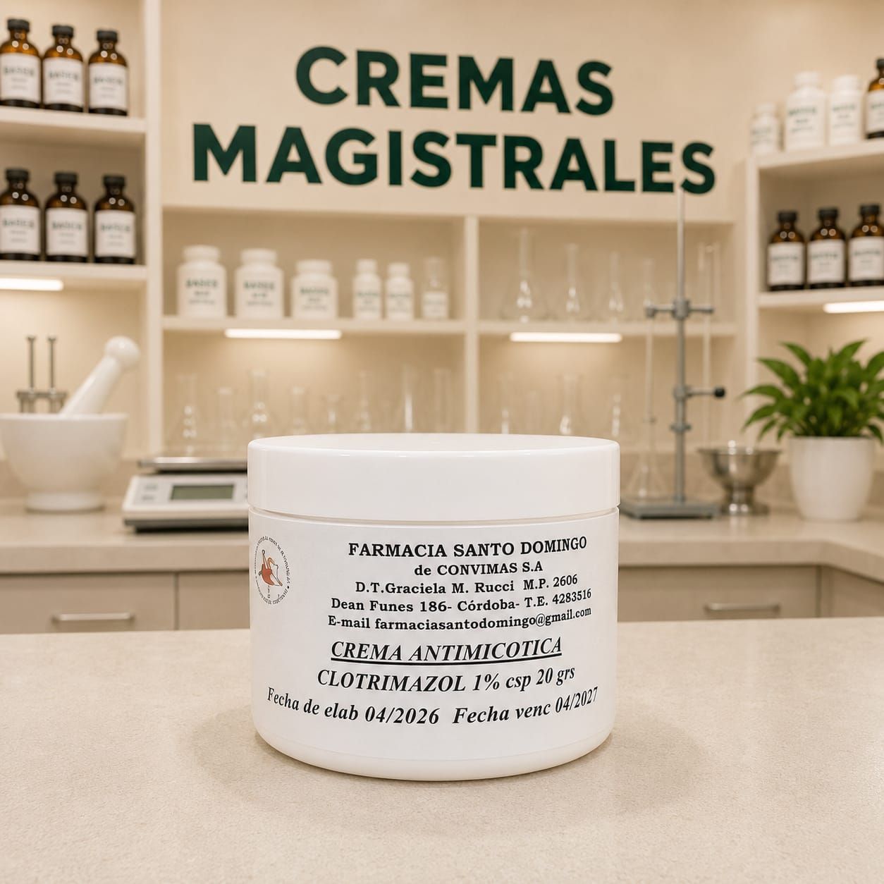 Crema antimicótica con clotrimazol