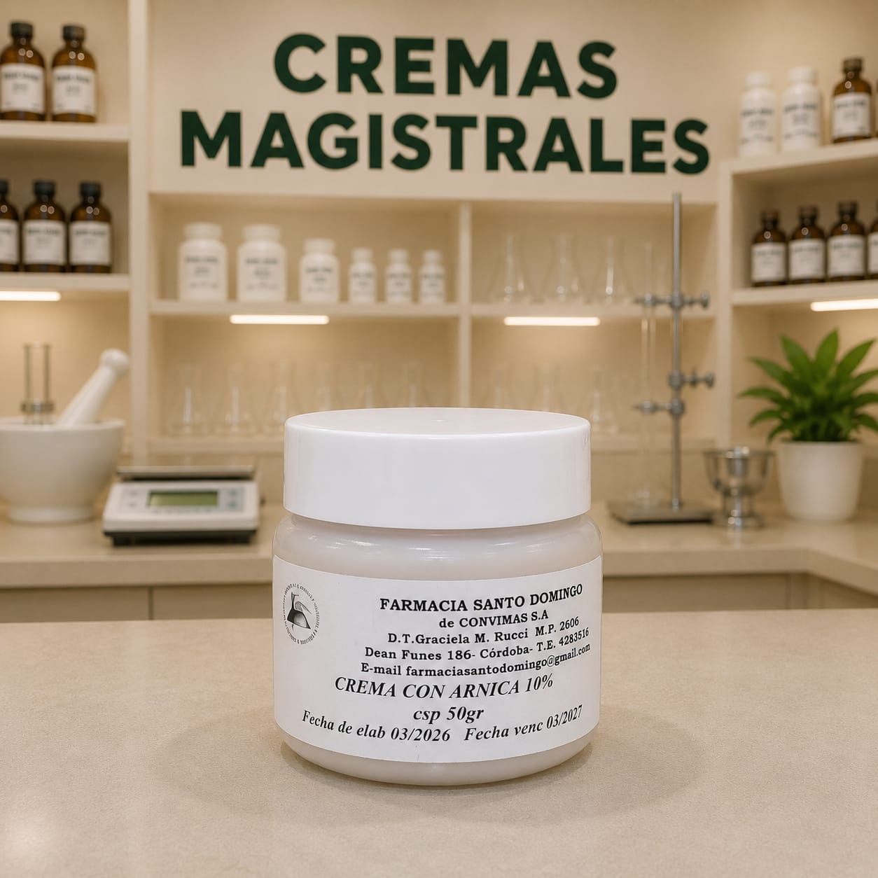 Crema antinflamatoria con Árnica