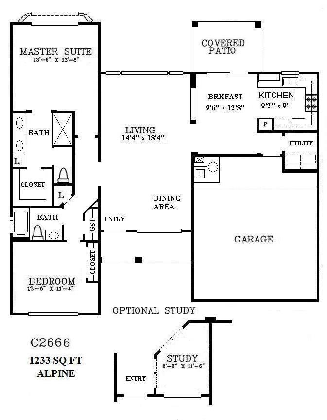 Black-and-white floor plan of a 3,239 sq ft Alpine house with garage, bedrooms, living room, kitchen, and study.