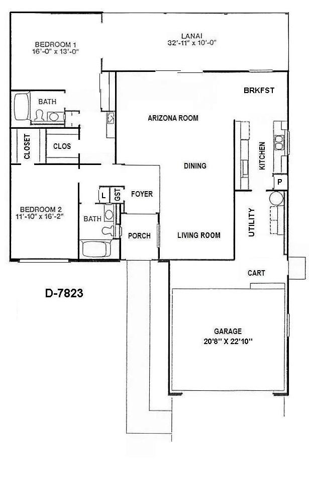Black-and-white house floor plan with labeled rooms, garage, porch, and living spaces.