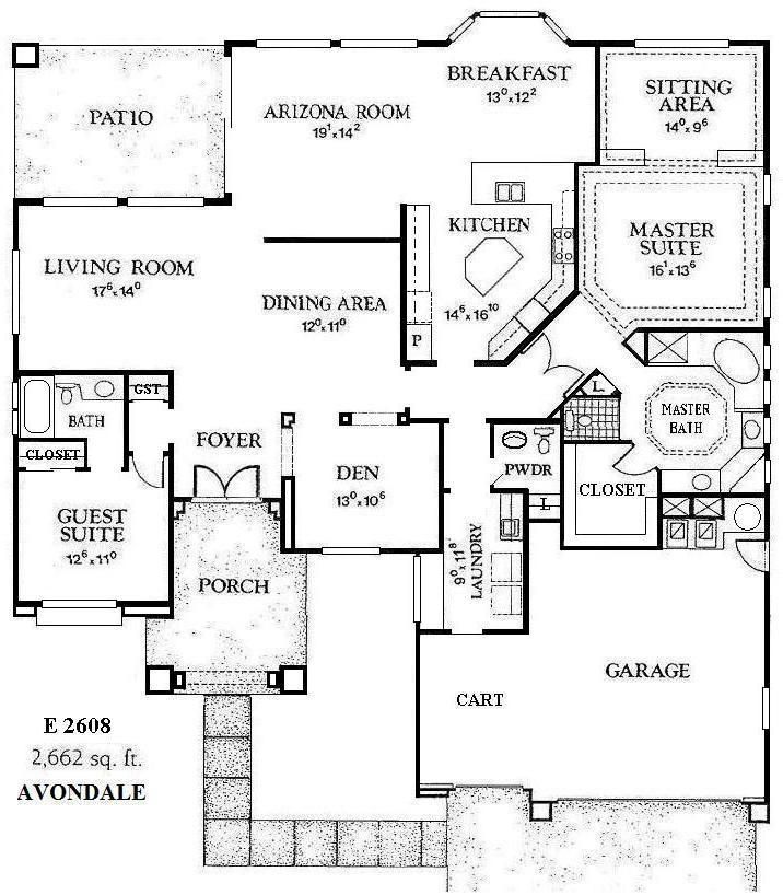 Black-and-white house floor plan with labeled rooms, patio, garage, and multiple living spaces