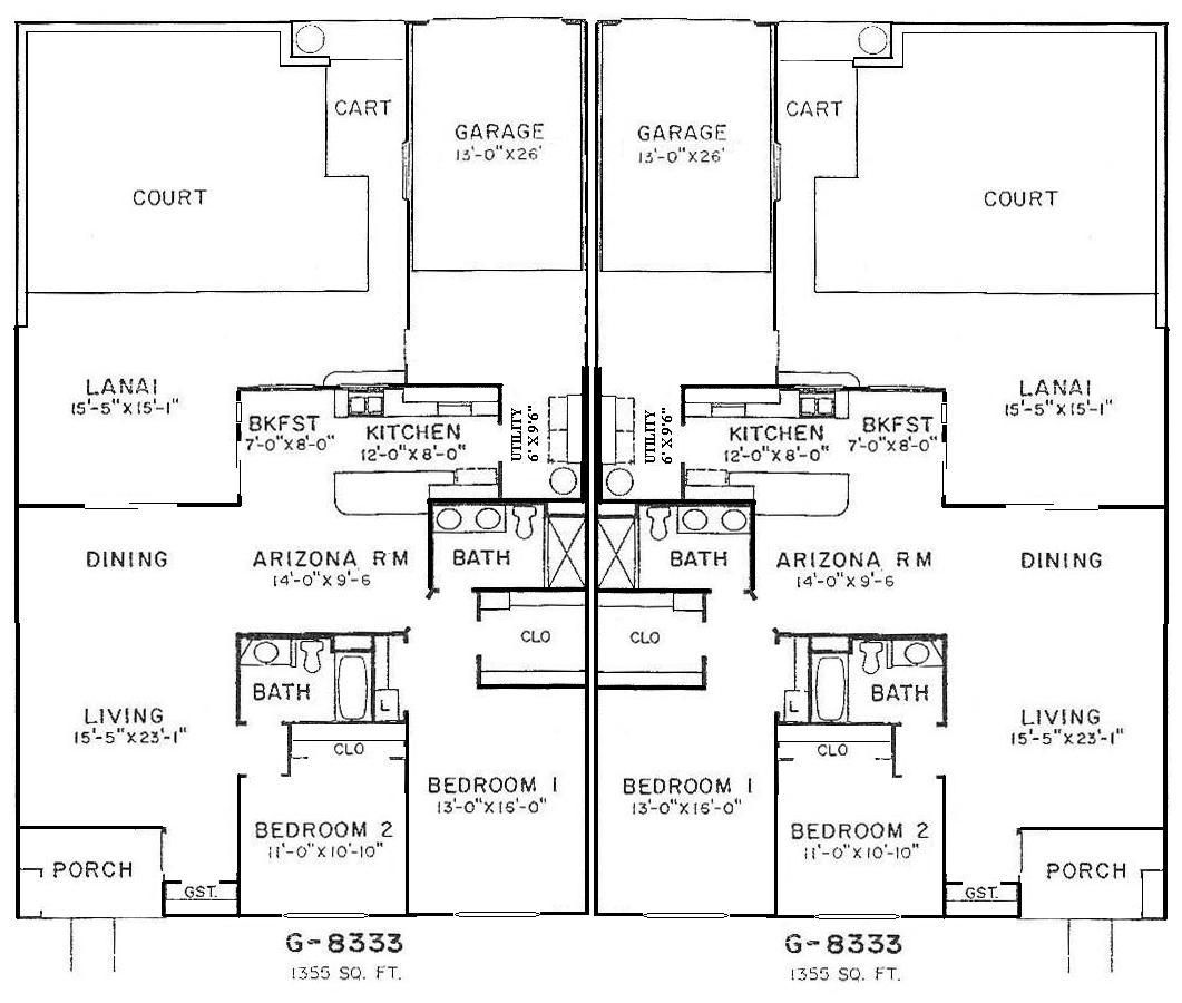 Black-and-white floor plan of a house with labeled rooms and mirrored layout.