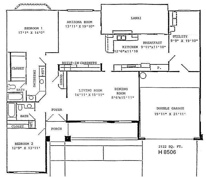 Black-and-white architectural floor plan with labeled rooms, doors, and measurements.
