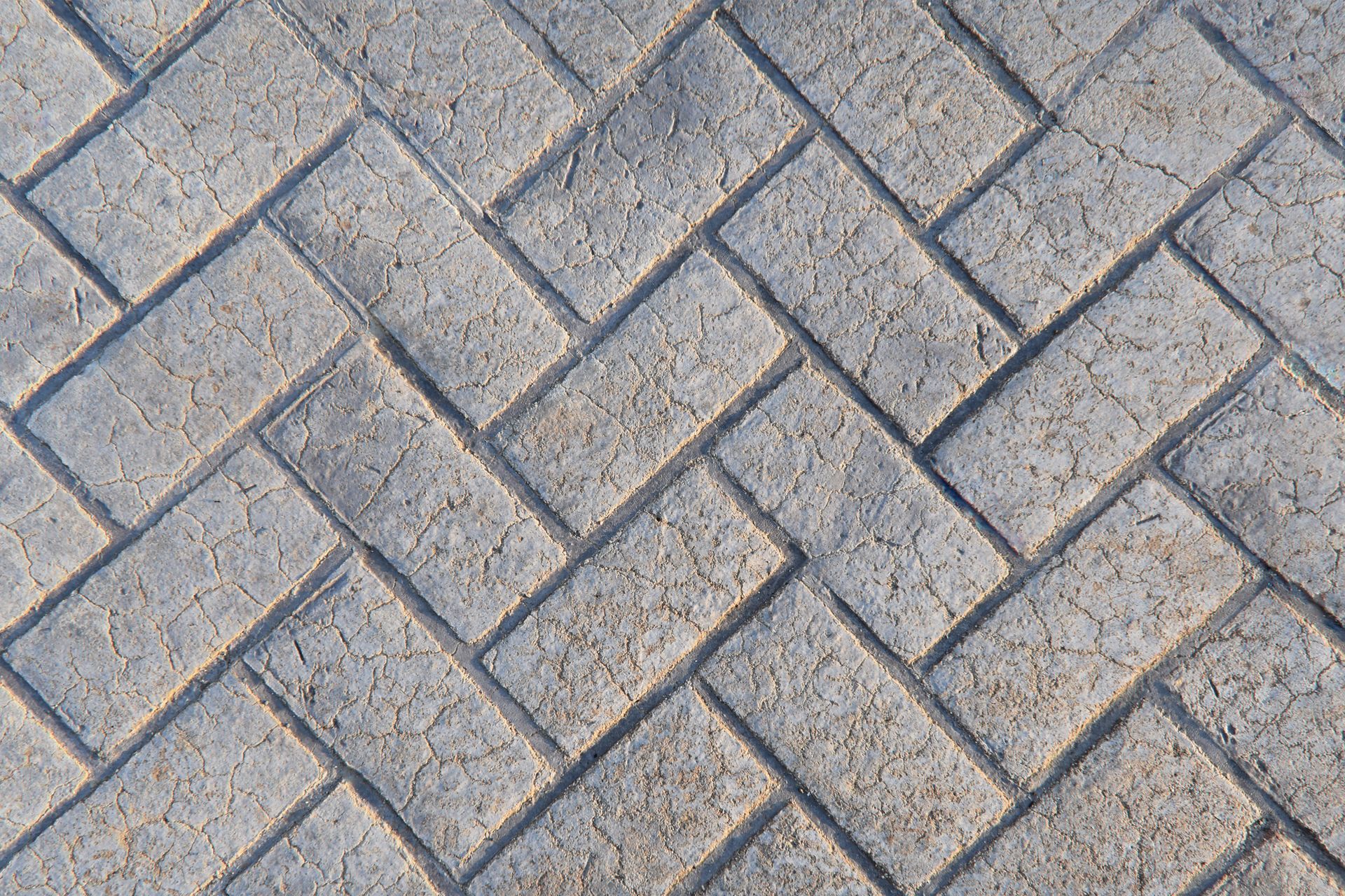 Stamped decorative concrete floor texture.