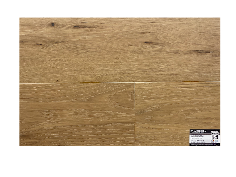 A piece of wood with a label on it on a white background.