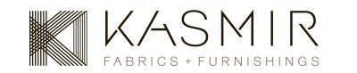 Kasmir Fabrics + Furnishings logo with a stylized letter 