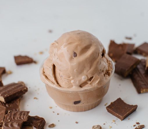 Small frozen coffee toffee with heath bar.