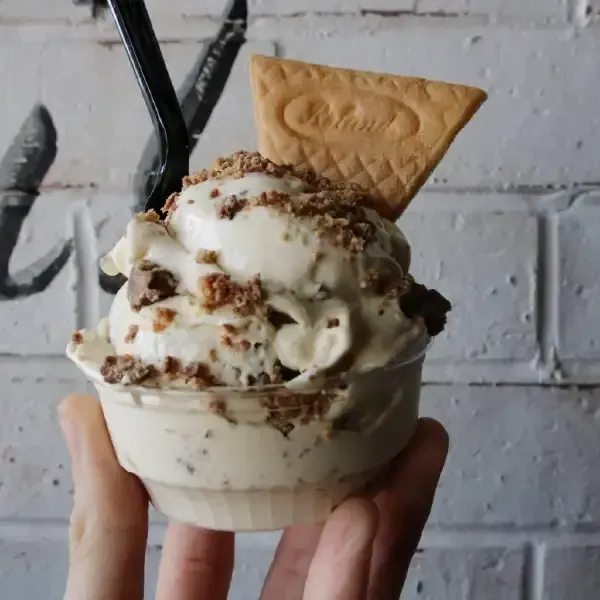 Super chix peanut butter cup custard small cup.