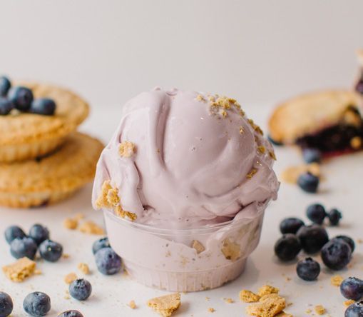 Small blueberry pie frozen custard flavor from super chix.