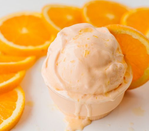 Small orange dreamsicle frozen custard flavor from super chix.
