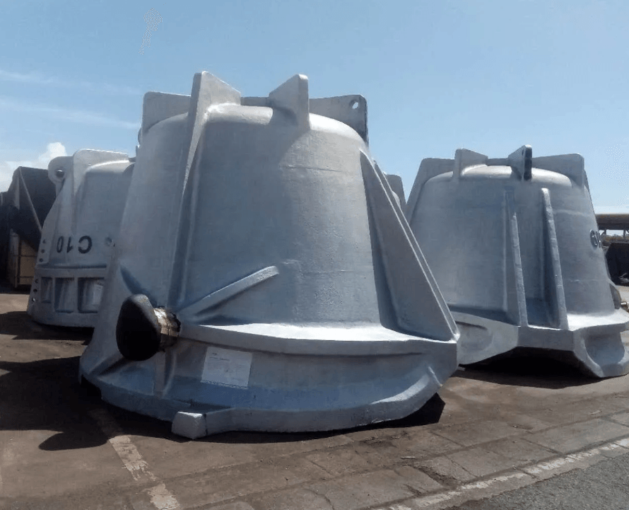 Custom Steel fabricated components on a worksite in Mount Isa