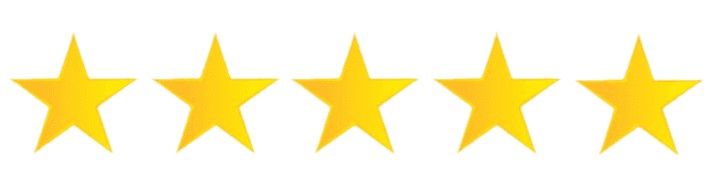 a row of five yellow stars on a white background .