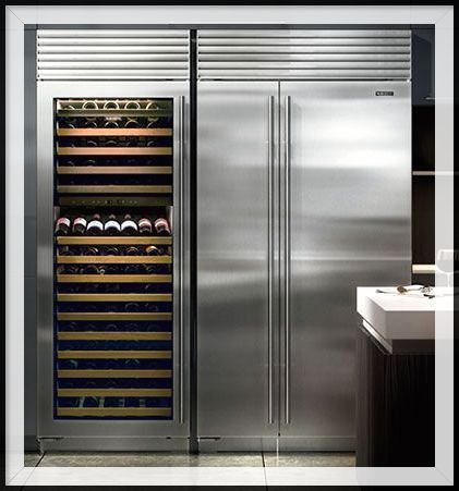 Subzero Refrigerator and Wine Storage Unit.
