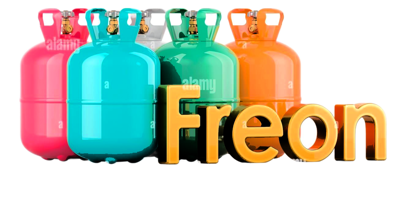 Freon Jugs with freon in them for air conditioning units installed by John's Heating, Cooling, and Appliance Repair