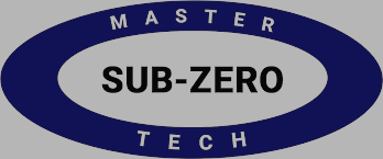 A master sub-zero tech logo on a white background