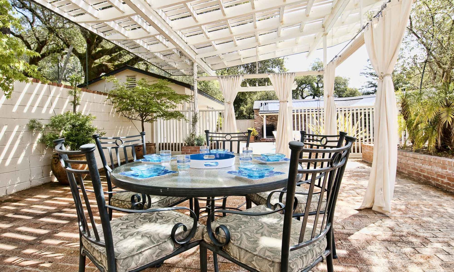 Home exterior with patio cover