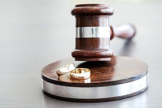 Divorce — Gavel and Wedding Ring Divorce Concept in Reno, NV