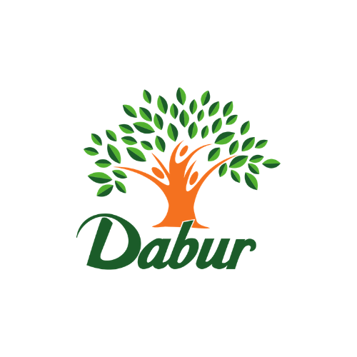 A logo for a company called dabur with a tree and leaves.