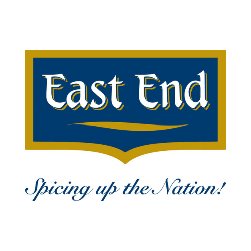 The logo for east end spicing up the nation