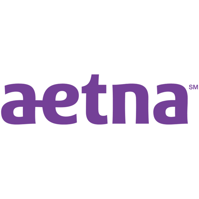 Purple Aetna logo on a white background