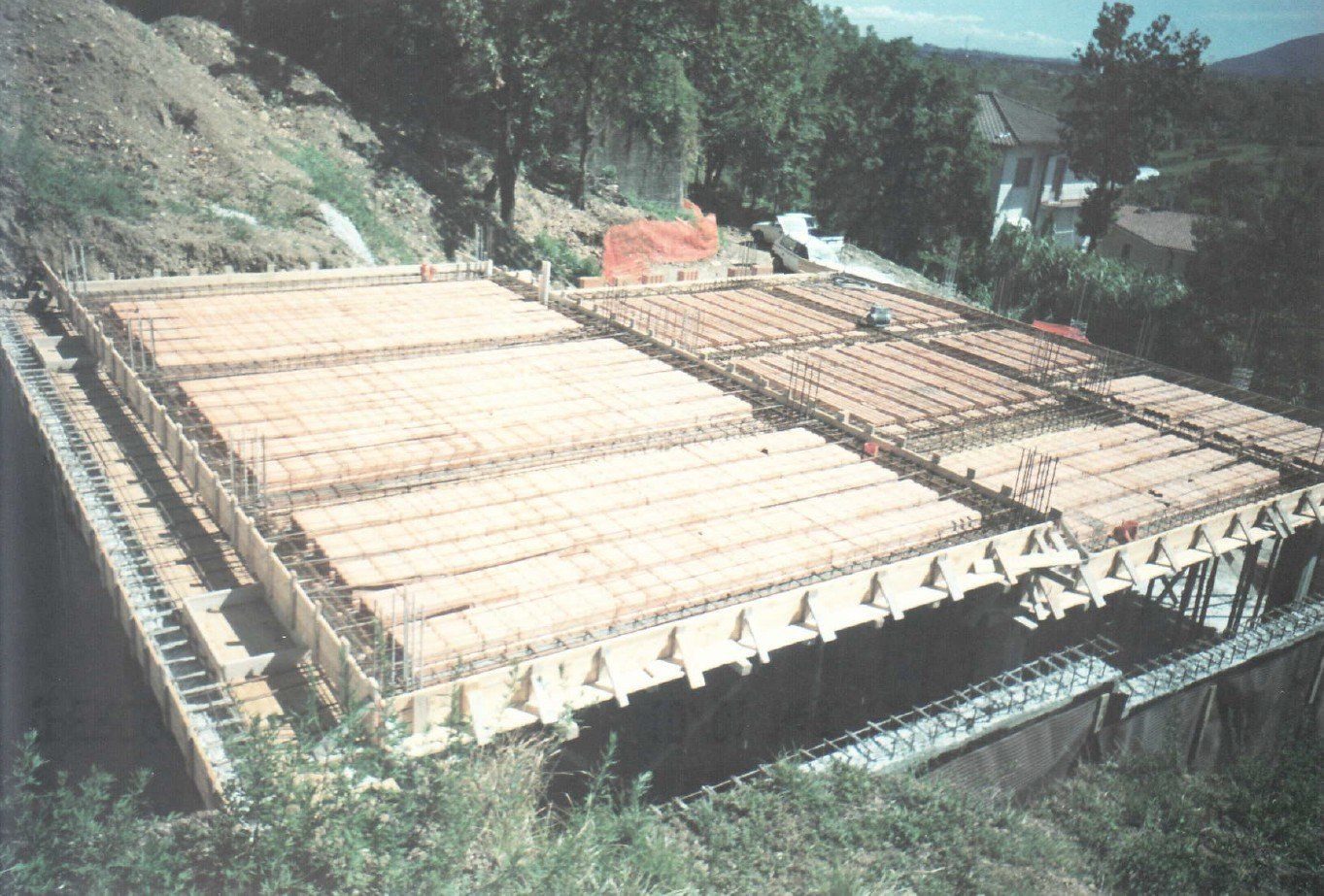 Fondamenta di un edificio in costruzione