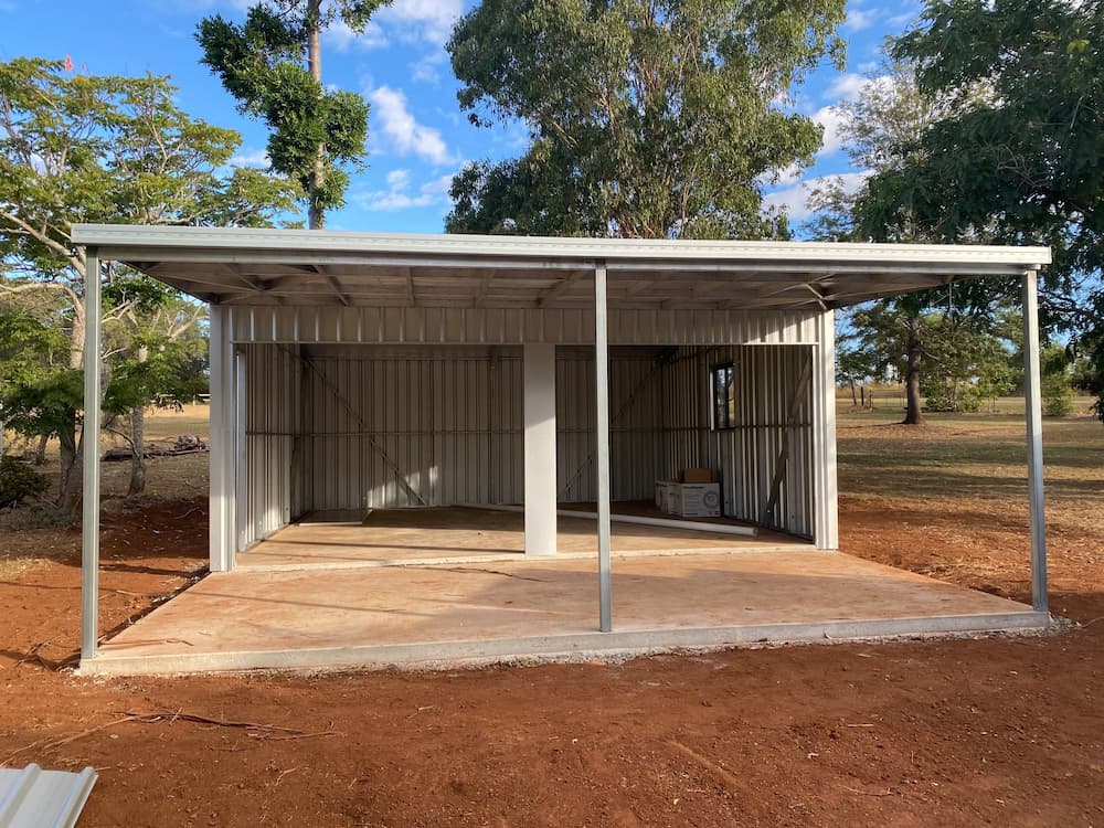 White Open Shed - Homes And Sheds Australia Wide