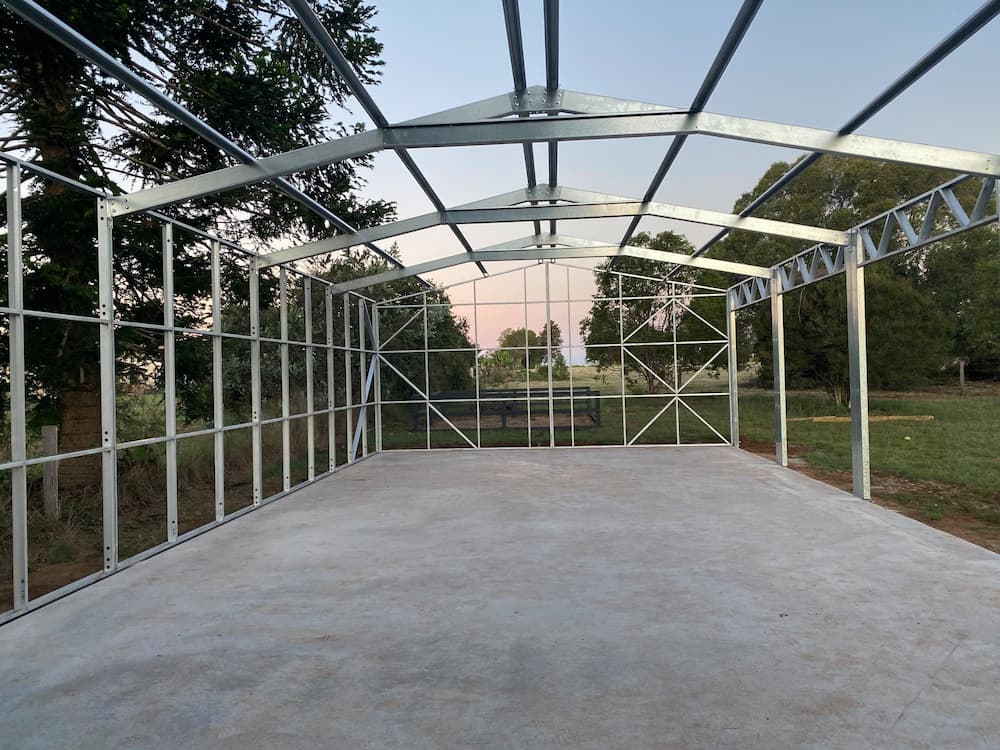 Installation Of Steel Structure Shed - Homes And Sheds Australia Wide