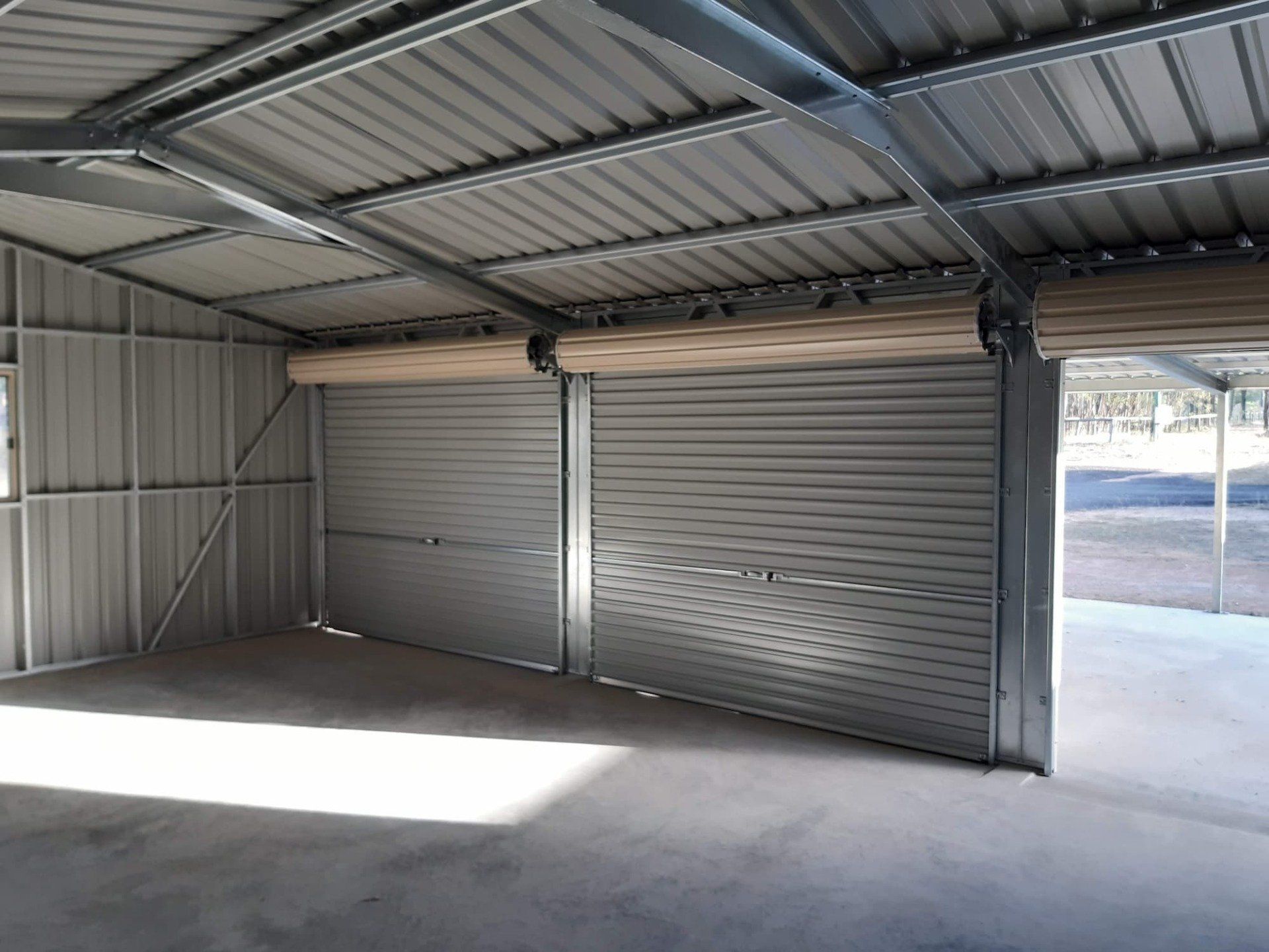 Shed With Roller Blinds - Homes And Sheds Australia Wide