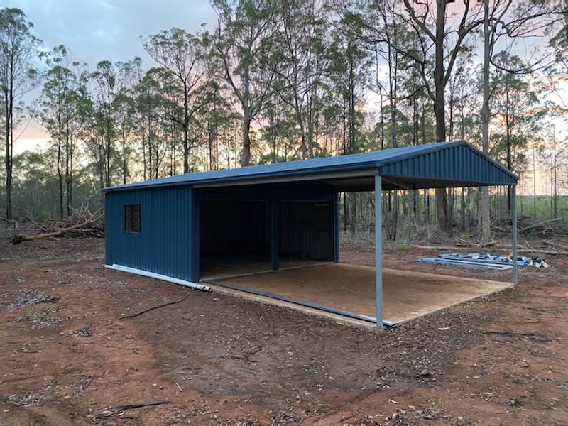 Blue Metal Shed And Carport - Homes And Sheds Australia Wide