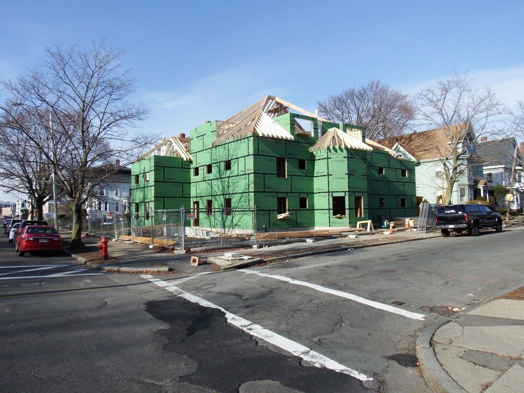 House Under Construction with Sidings — Georgetown, MA — Caruso & McGovern Constructi