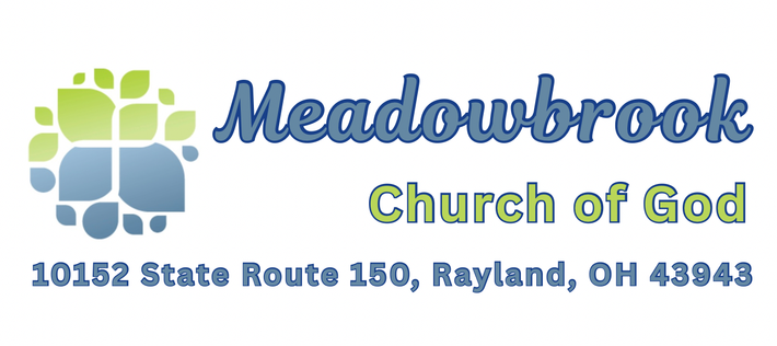 A logo for the meadowbrook church of god