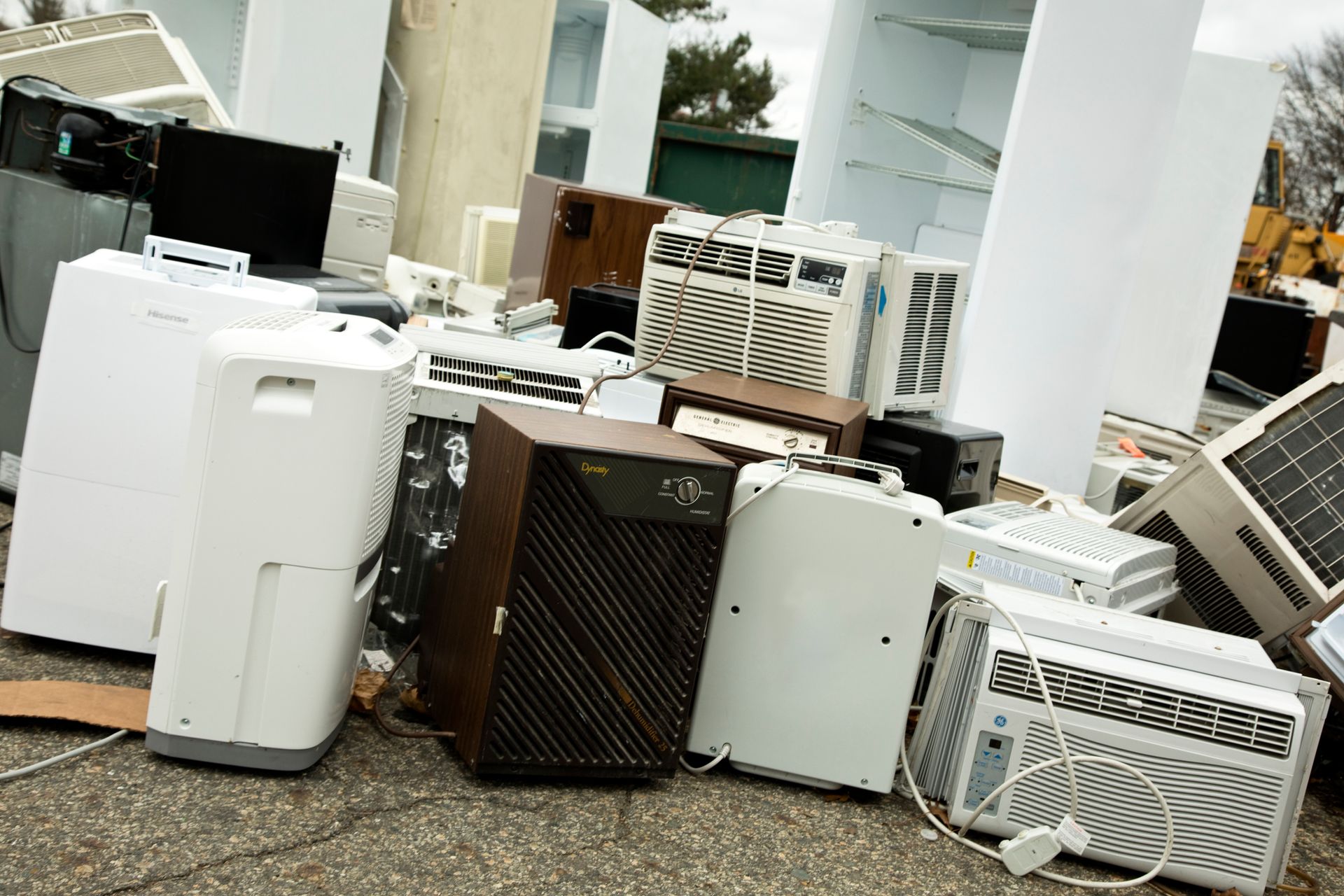 A Pile of Old Electronics is Sitting on the Ground | Garrettsville, OH | Leonard's Junk Removal