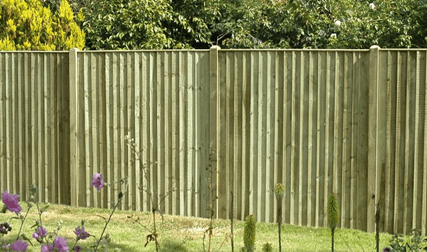 A feather board fence