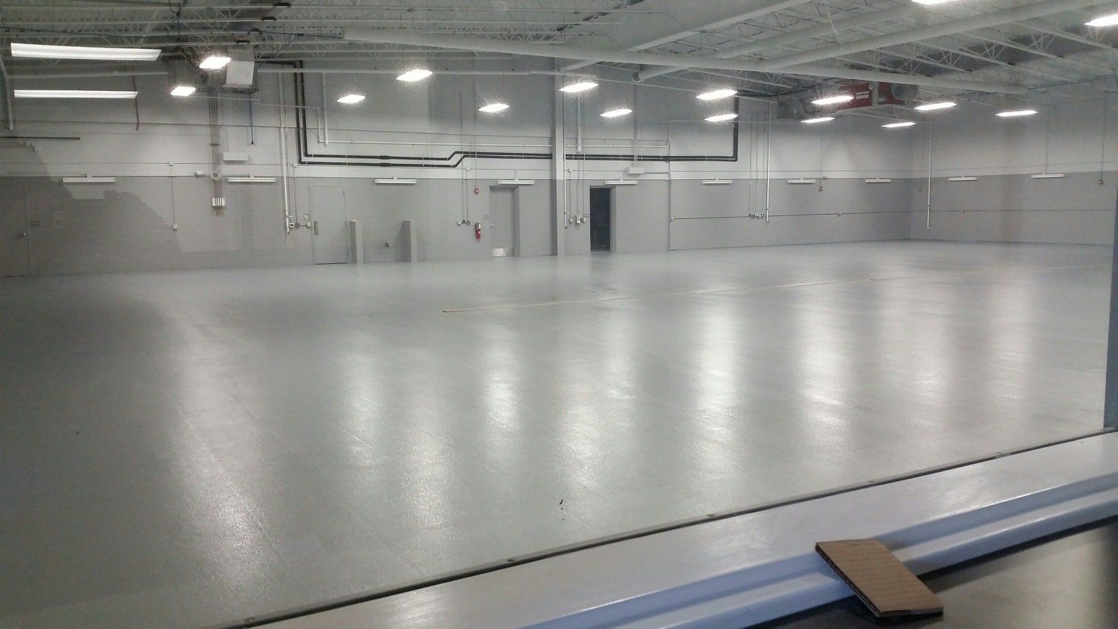 McGuires Duncannon shop trench drain and water piping