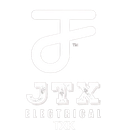 Logo for JTX Electrical TXK, featuring stylized intertwined initials above the company name.