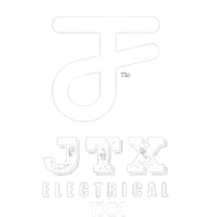 Logo for JTX Electrical TXK, featuring stylized intertwined initials above the company name.