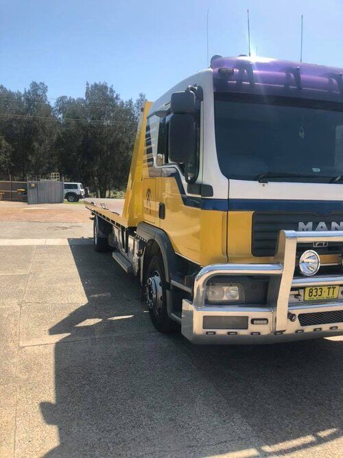 Yellow Colour Trailer Truck Parked On Ground — Mid North Coast Heavy Vehicle Repairs In Wauchope, NSW