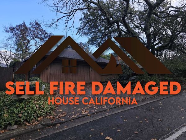 A house with fire damage in California