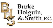 A logo for burke , holguin , & smith , p.c.